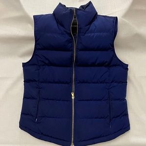 Talbots Puffy Vest Tailored Fit, Deep Indigo Purple